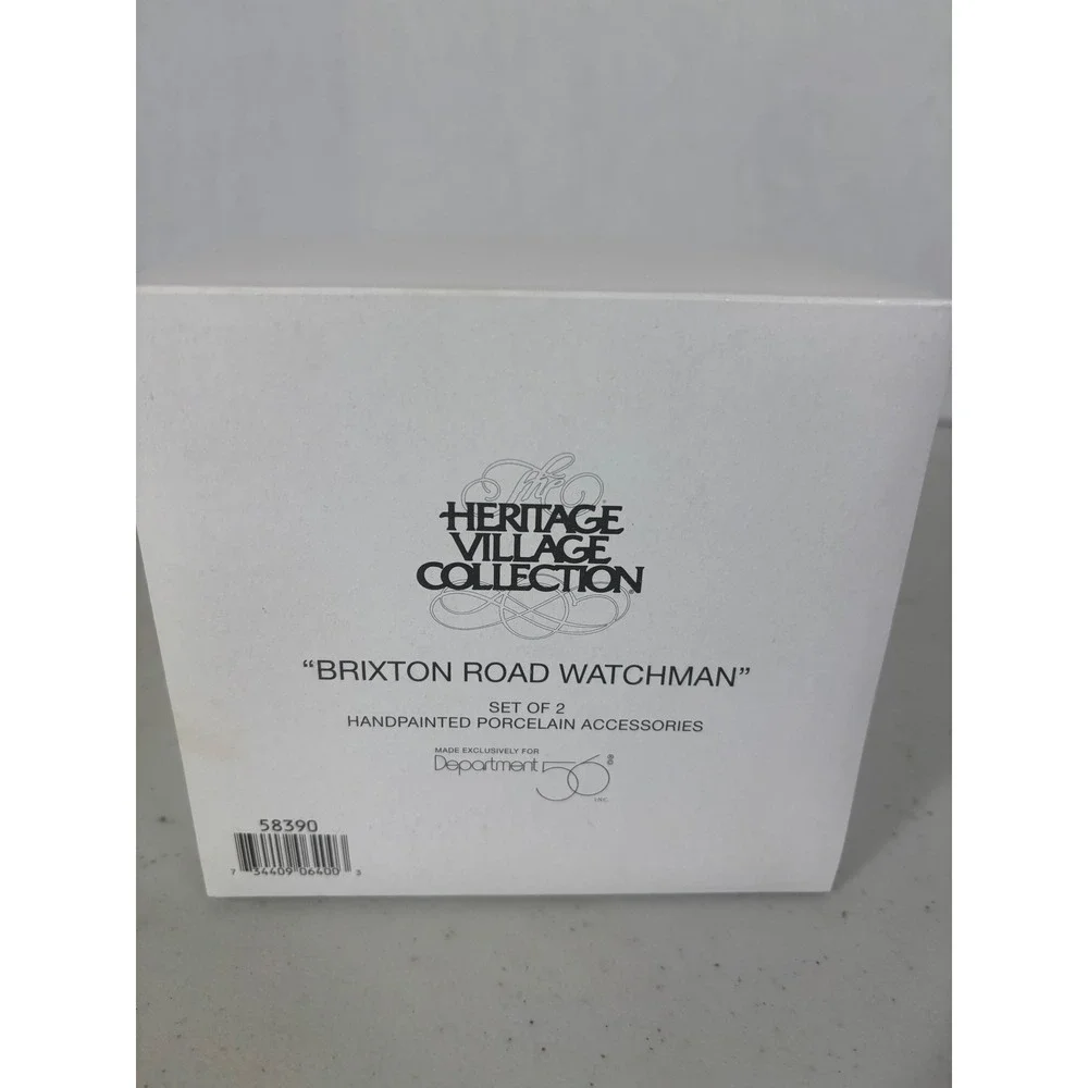 Department 56 Heritage Village Collection Brixton‎ Road Watchman Set Porcelain